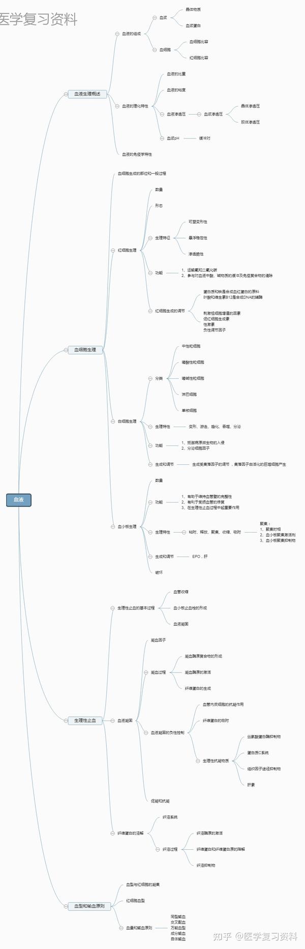 生理学思维导图