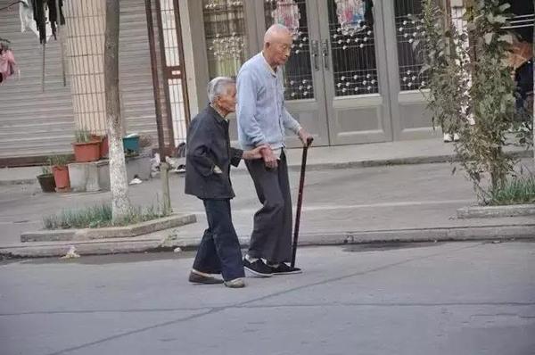 不止一次为路上看到的老夫妻而感动,他牵着她的手,走过马路.
