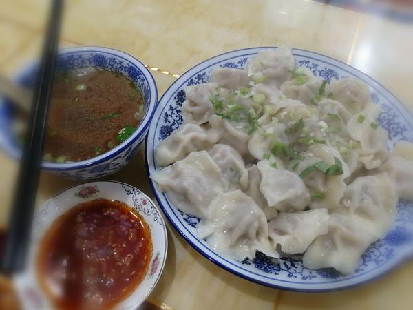 兰州拉面家的牛肉水饺.绝对的主食,午餐吃这个再好不过了.