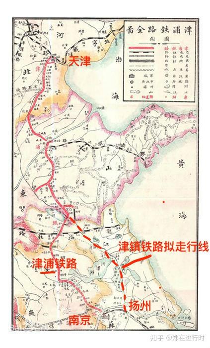 津镇铁路,津浦铁路规划图