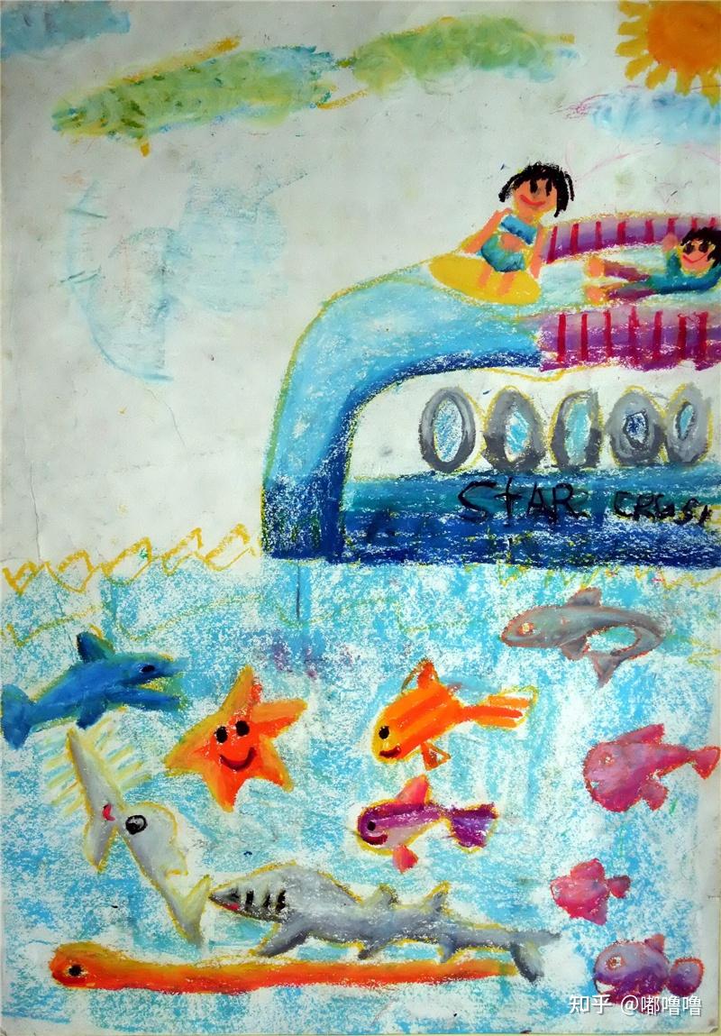 海洋儿童画:生活在水中的生物