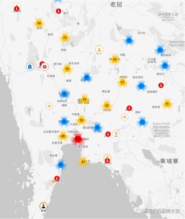 截止2020年6月16日泰国新冠疫情确诊和泰国各城市新冠疫情分布图如下