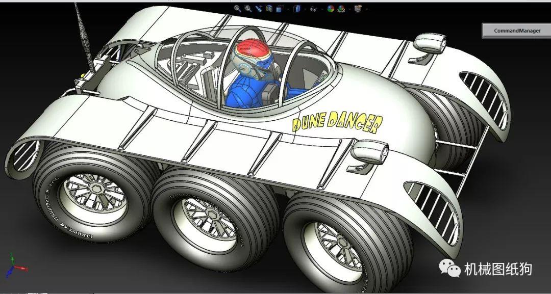 其他车型紧凑型六轮月球探索车3d图纸solidworks2011设计三维建模设计