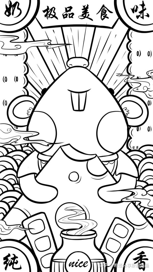 cg商业插画班国潮篇线稿优秀作业鉴赏来了
