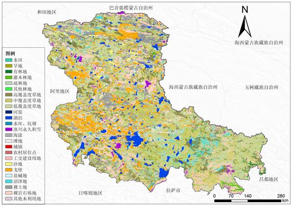 那曲地区2010年土地利用图