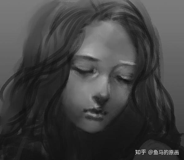 教你轻松使用厚涂画出女生头发
