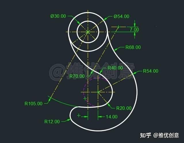 机械制图画吊钩跪求大神指点