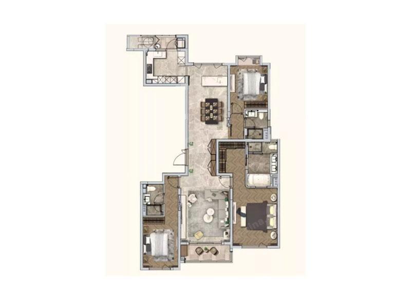 户型说中海建国里这样的188㎡户型你怎能错过