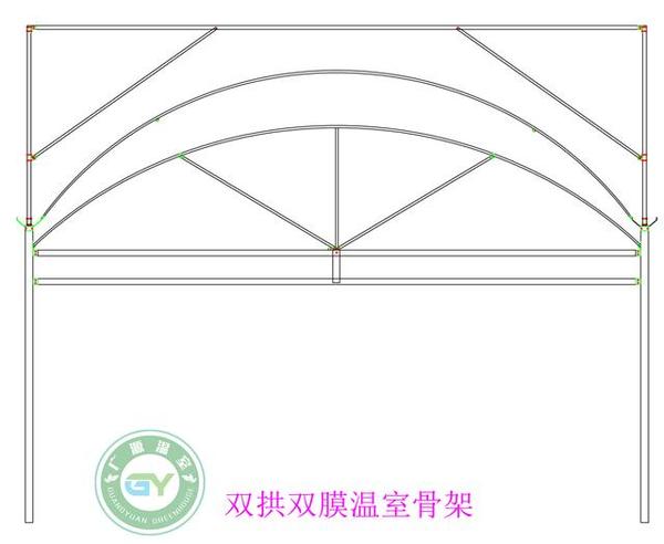 双层圆拱形薄膜连栋温室设计施工全过程