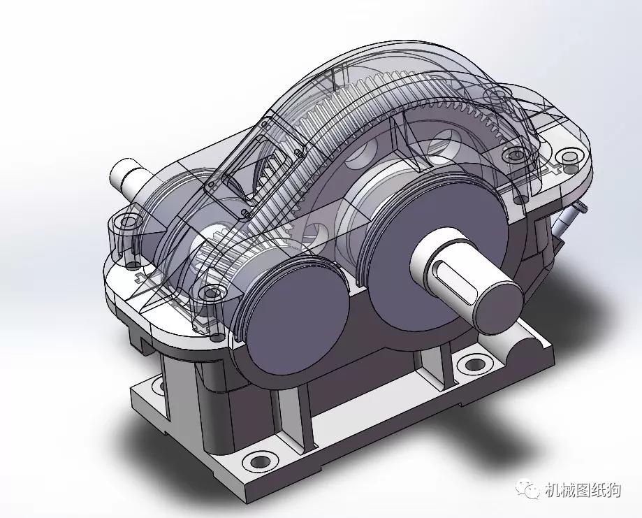 【差减变速器】减速机装配图3d图纸 solidworks设计