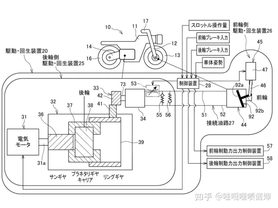 本田的最新专利申请显示了一种用于摩托车的再生制动系统,该系统利用