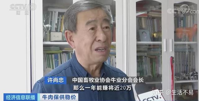 中国畜牧业协会牛业分会会长 许尚忠:老百姓养30头母牛一年能赚将近20