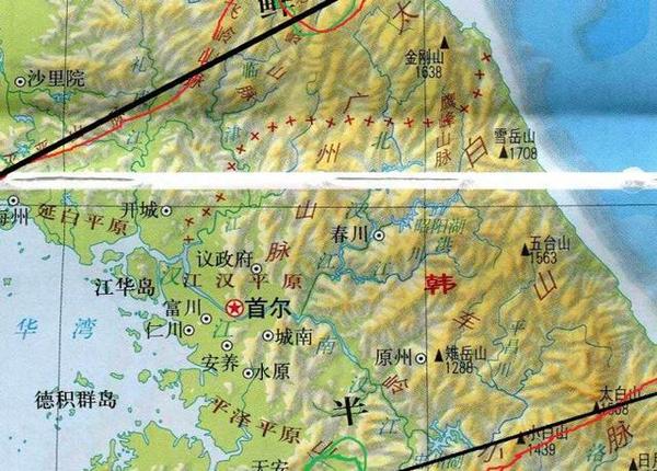 若将盖马高原放到半岛来看,汉江这