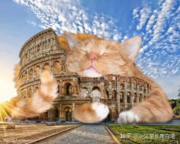 一只走进世界名画的胖橘猫!