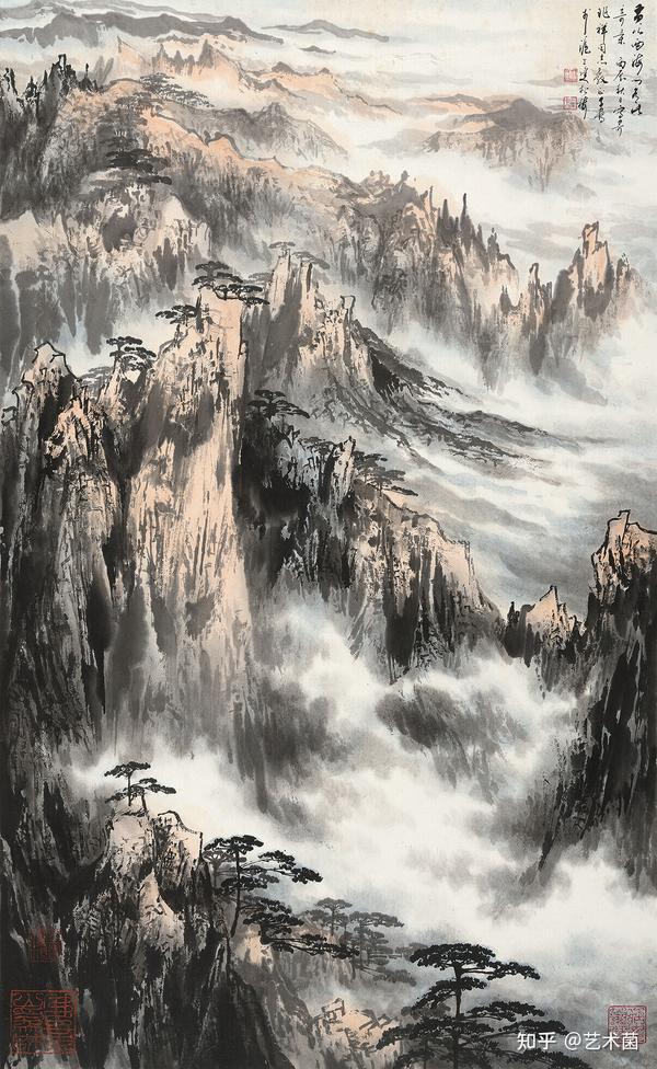 对于徐子鹤先生的创作思路也有值得提的必要,一方面他凭对古代山水画