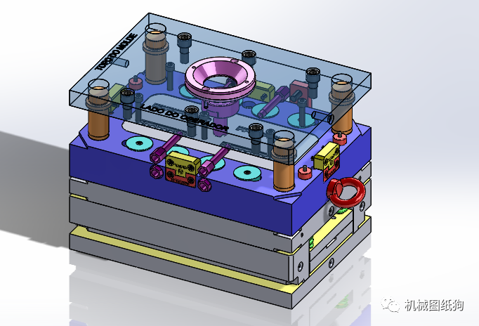 【工程机械】montagem do molde模具装配3d图纸 solidworks设计