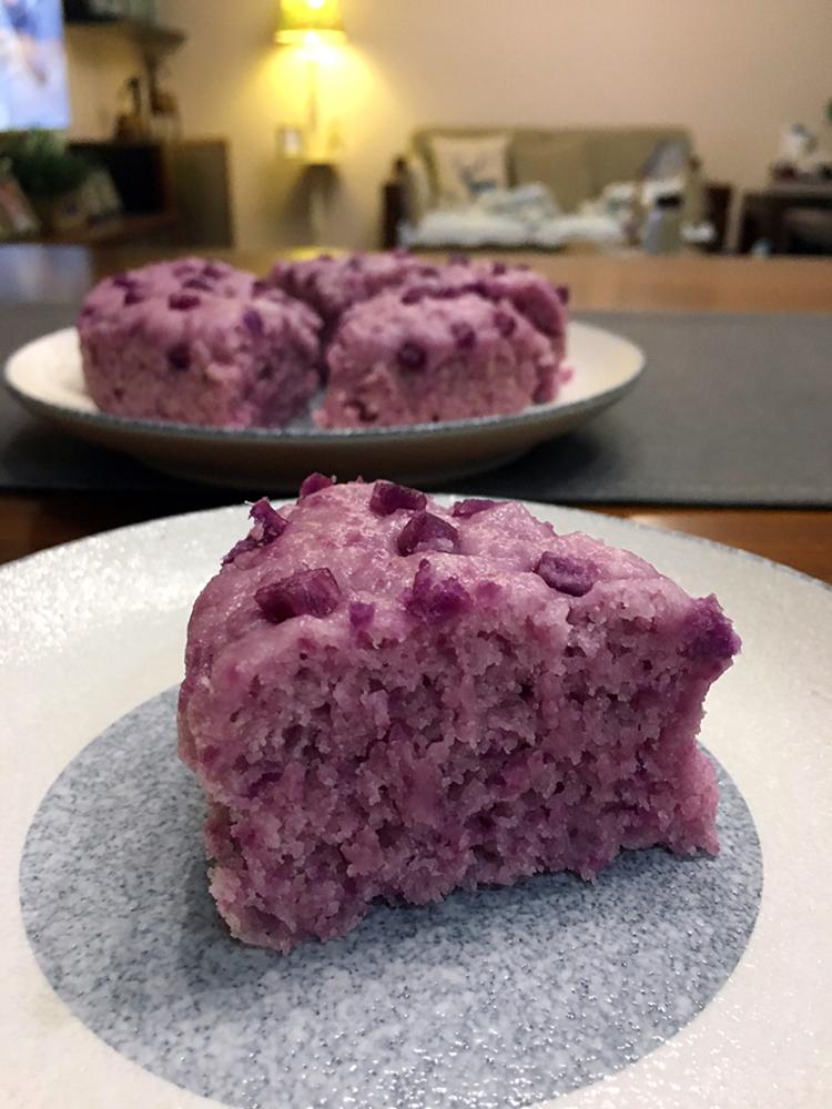简易版紫薯米糕,一口松软一口绵香