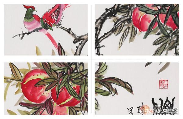 国画寿桃图《仙寿》——石开作品艺术赏析