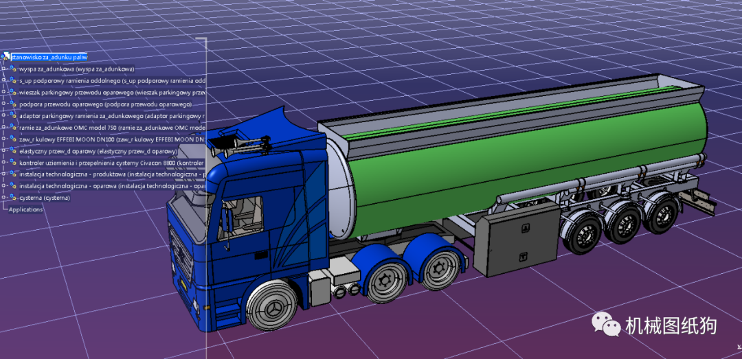 【其他车型】燃油加注油罐车模型3d图纸 stp格式