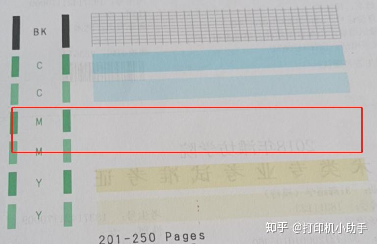 佳能g3800打印测试纸缺少两行请问这是怎么了