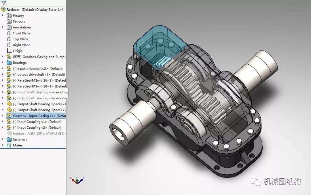 solidworks设计图纸,solidworks工程图纸 【差减变速器】pg 16 rakor一级圆柱减速齿轮箱3d图纸 solidworks设计