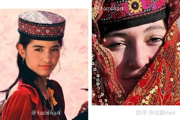 塔吉克族少女(右图来自中国摄影,可以看出她们的皮肤质感较粗糙且