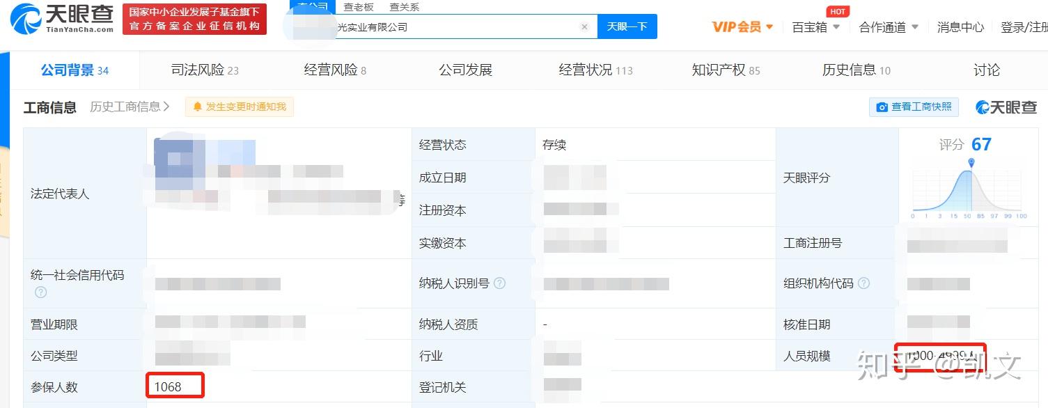 有的公司,他要求天眼查和企查查上面不显示公司规模和参保人数,这不