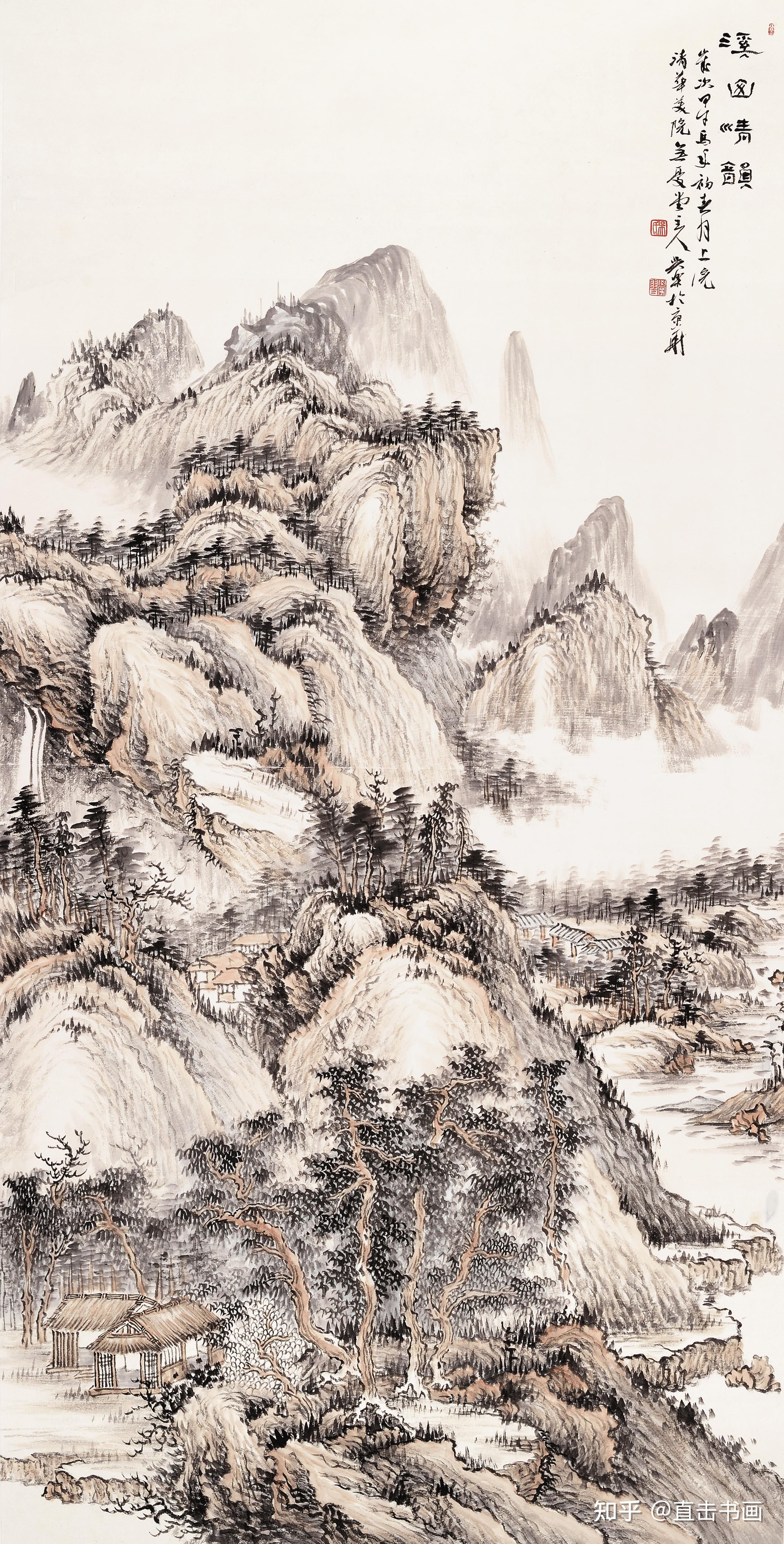 吴学习山水画,书法作品欣赏