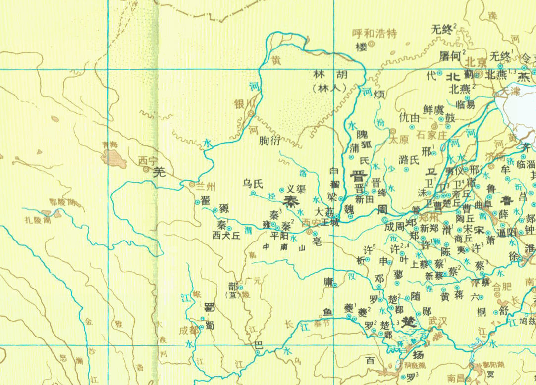 春秋战国时期的十大西戎国宁夏占两个