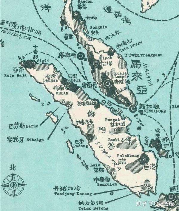 手绘老地图:华侨在东南亚地区分布图