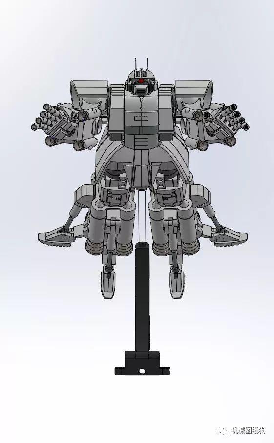 【机器人】zaku ii机器人模型摆件3d图纸 igs stl格式