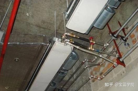 3,风机盘管供回水阀门,过滤器应靠近盘管安装,且全部在凝水盘的上方 .