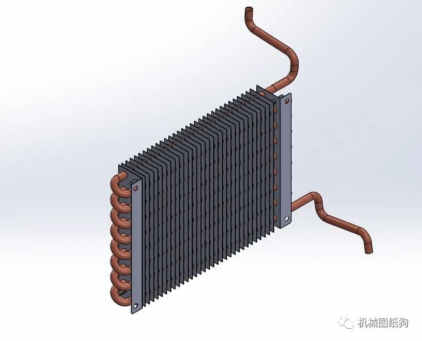 工程机械platefin板翅式换热器3d数模图纸step格式