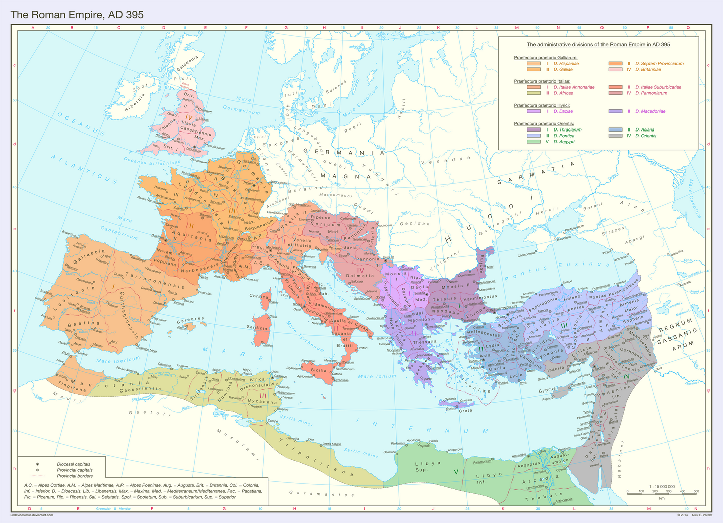 关于一张公元395年的罗马帝国行政区划图的翻译及资料