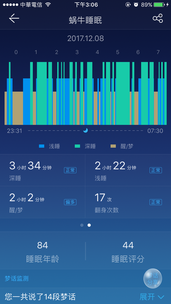 24h打卡时的睡眠状态