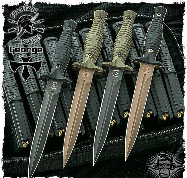 美国斯巴达spartangeorgev14dagger双刃全黑色精英作战匕首