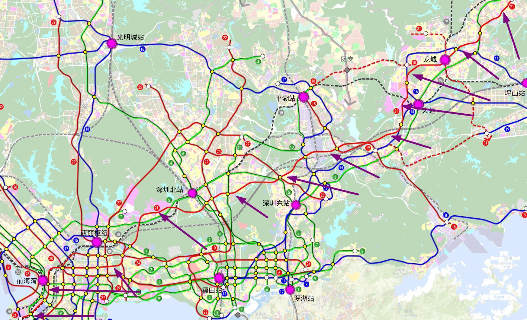 深圳地铁21号线(也称前龙快线,南龙线),全长62.