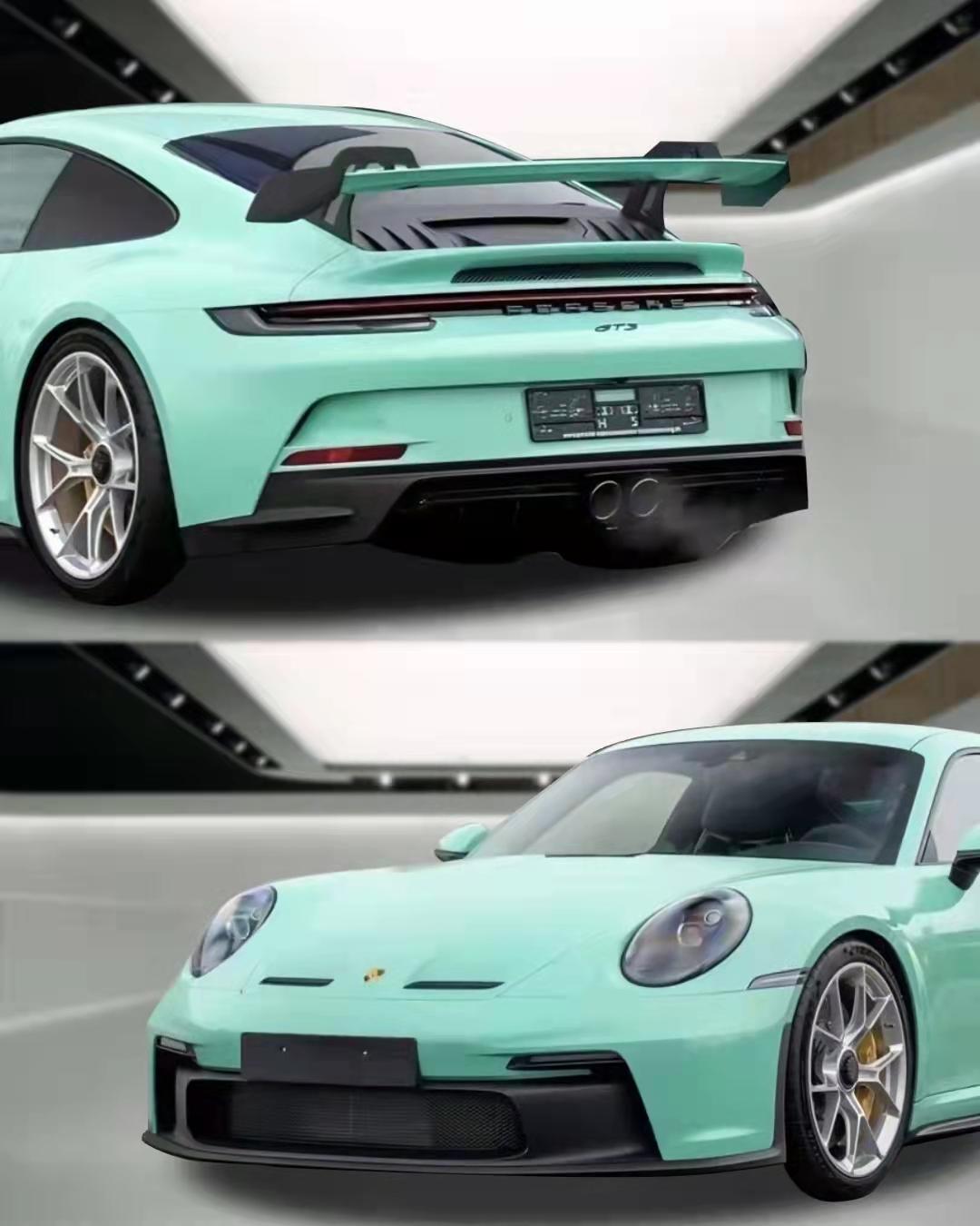 1号薄荷绿改色膜保时捷911gt3