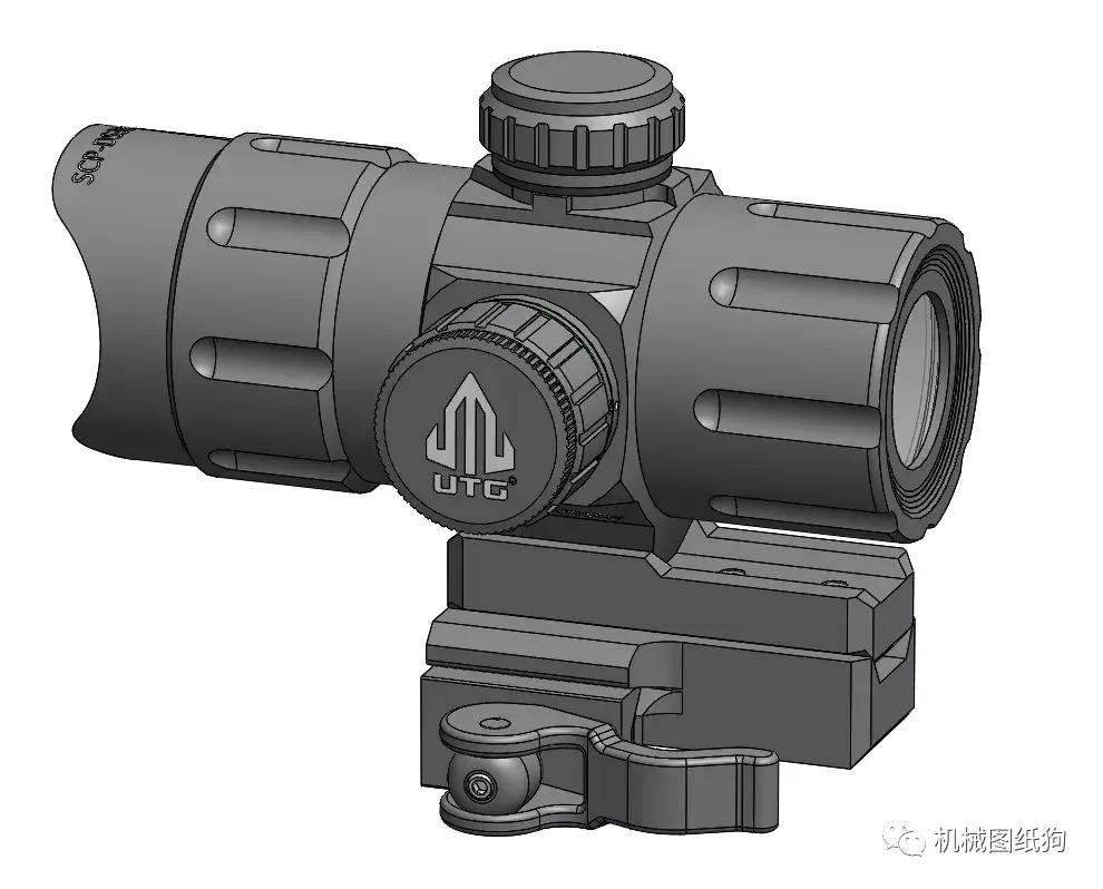 【工程机械】utg光学瞄准器模型3d图纸 solidworks设计 附step x_t