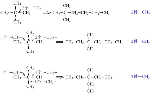 本题要求写出含有4个的辛烷的同分异构体,即  则可能的情况有两种