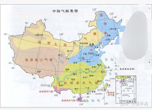 中国气候分布