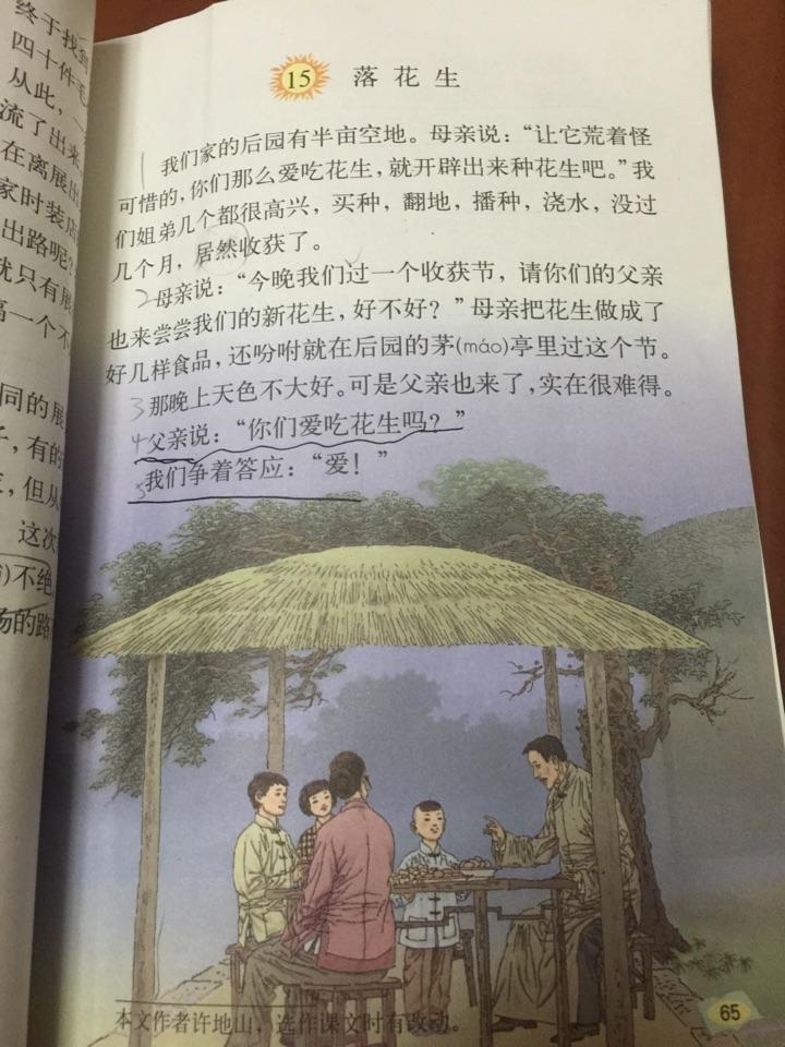 这篇课文要求全篇背诵,儿子背给我听时,我才得以又重温了一遍,30年