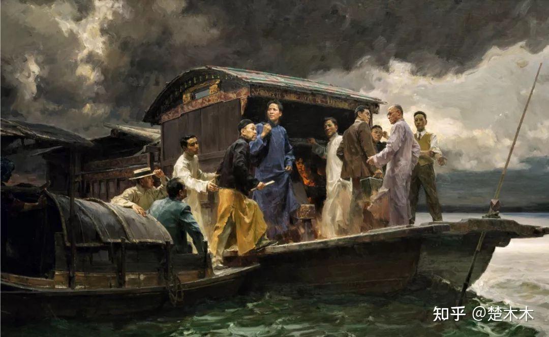1921年,我们党于嘉兴南湖的一条小船上孕育而生,如今已历经百年风雨.