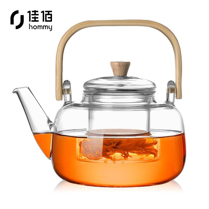 佳佰【京东自有品牌】茶壶玻璃茶具 大容量过滤煮茶器办公养生泡茶壶
