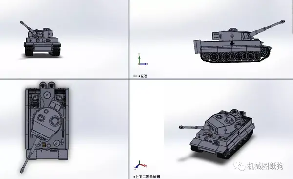 【其他车型】tiger-tank虎式坦克模型3d图纸 solidworks设计 附x_t