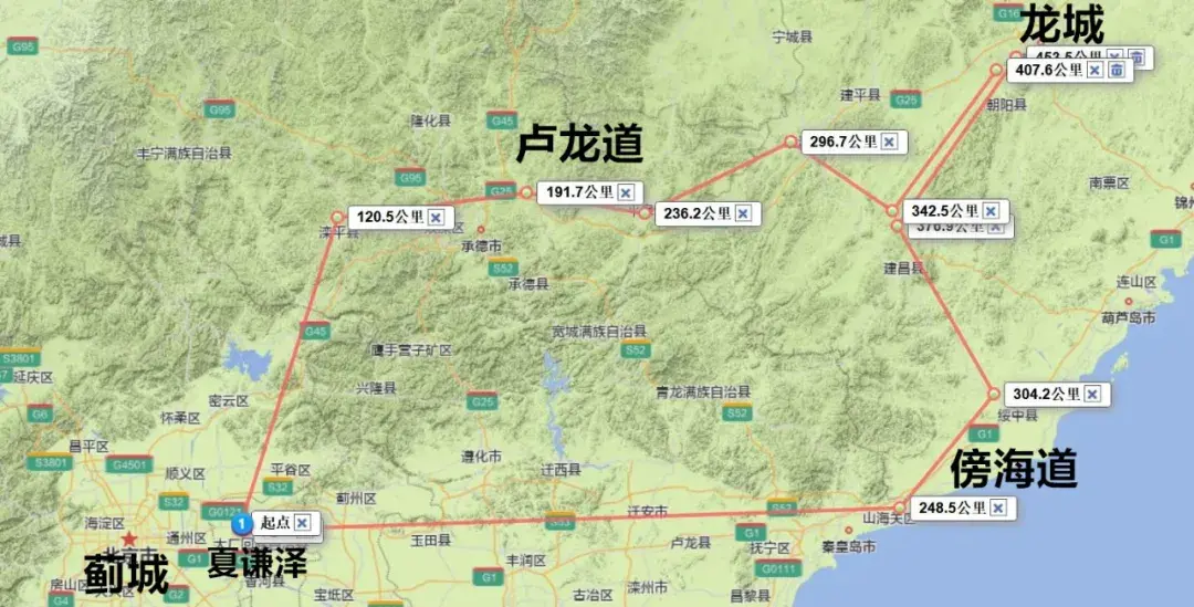 因为此时刚刚离开北京市收费站,无论是走卢龙道还是傍海道,距离龙城都