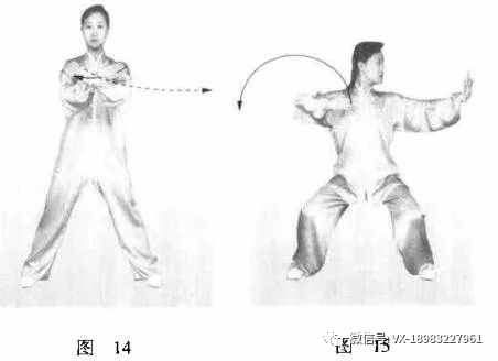 八段锦动作图解之左右开弓似射雕