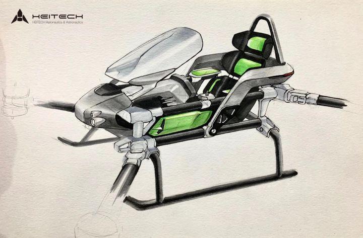 何小鹏公开小鹏汇天飞行汽车设计草图