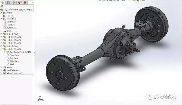 【工程机械】gardan tosa汽车车轴车桥简易模型3d图纸