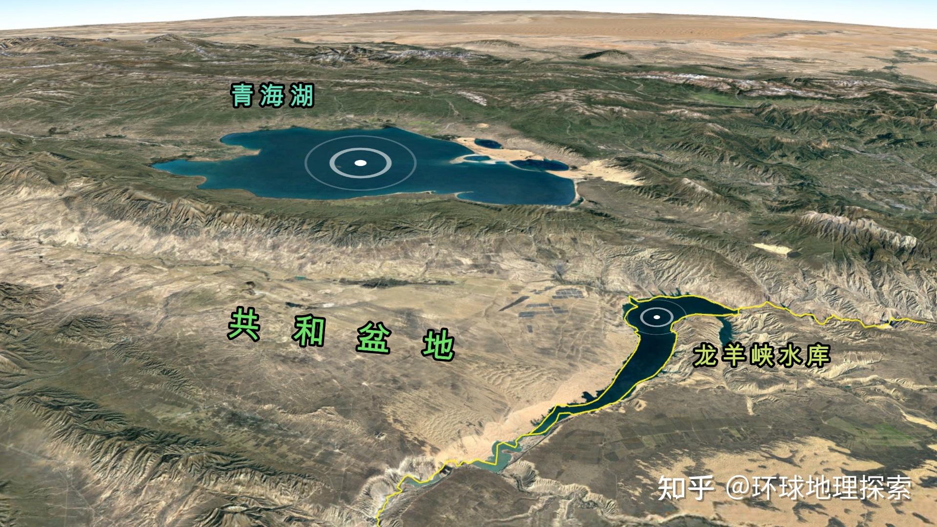 而此时的共和盆地海拔已经下降到了约2500米,与唐克镇约3500米,鄂陵湖